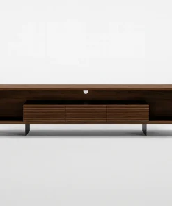 Mid Century Modern Wooden TV Stand With LED Light