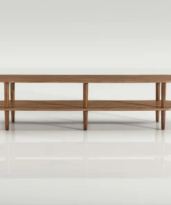 Modern Oval Wooden TV Stand