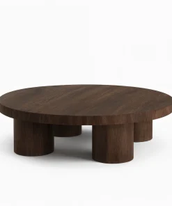 Modern Round Coffee Table With Multi Base Design