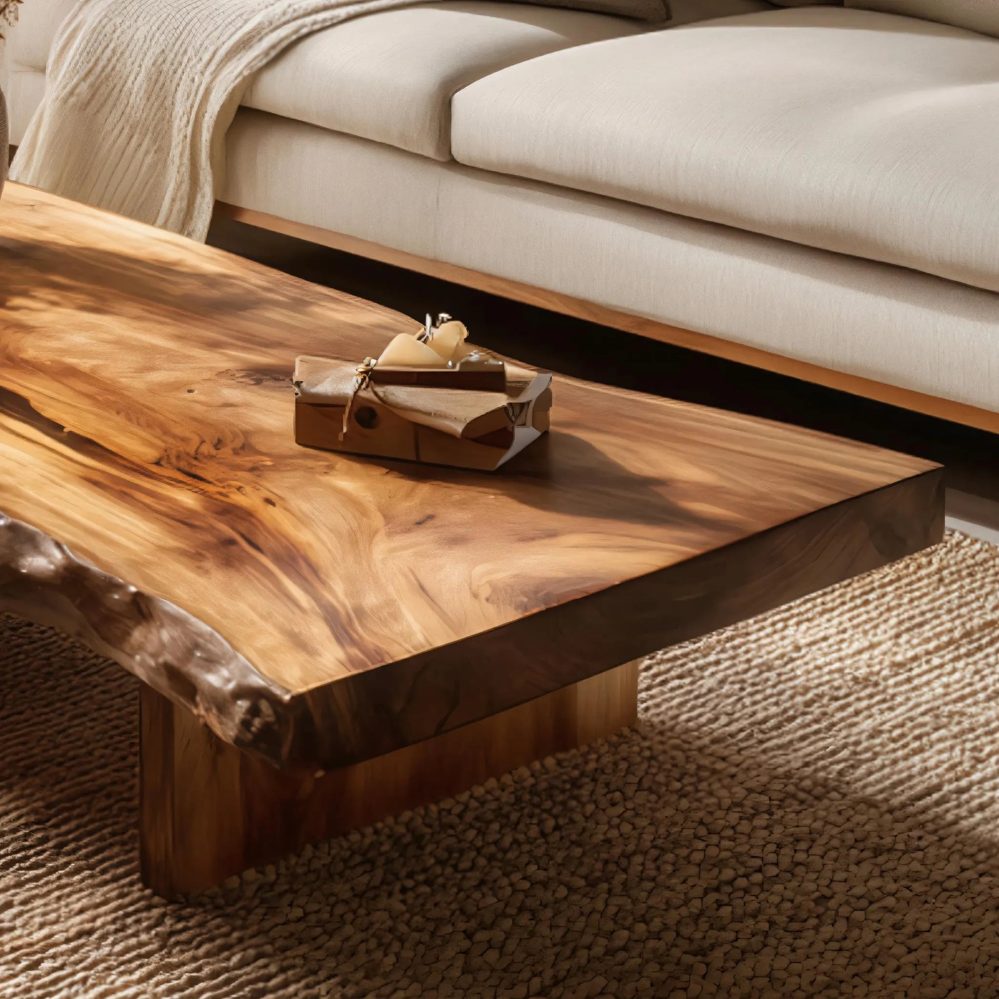Low Live-Edge Wooden Coffee Table For Serene Living - Image 3
