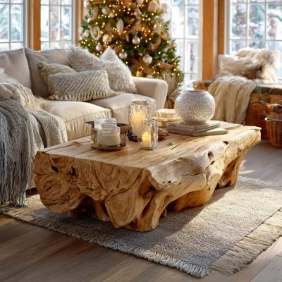 Organic Root Wooden Coffee Table For Cozy Living Rooms