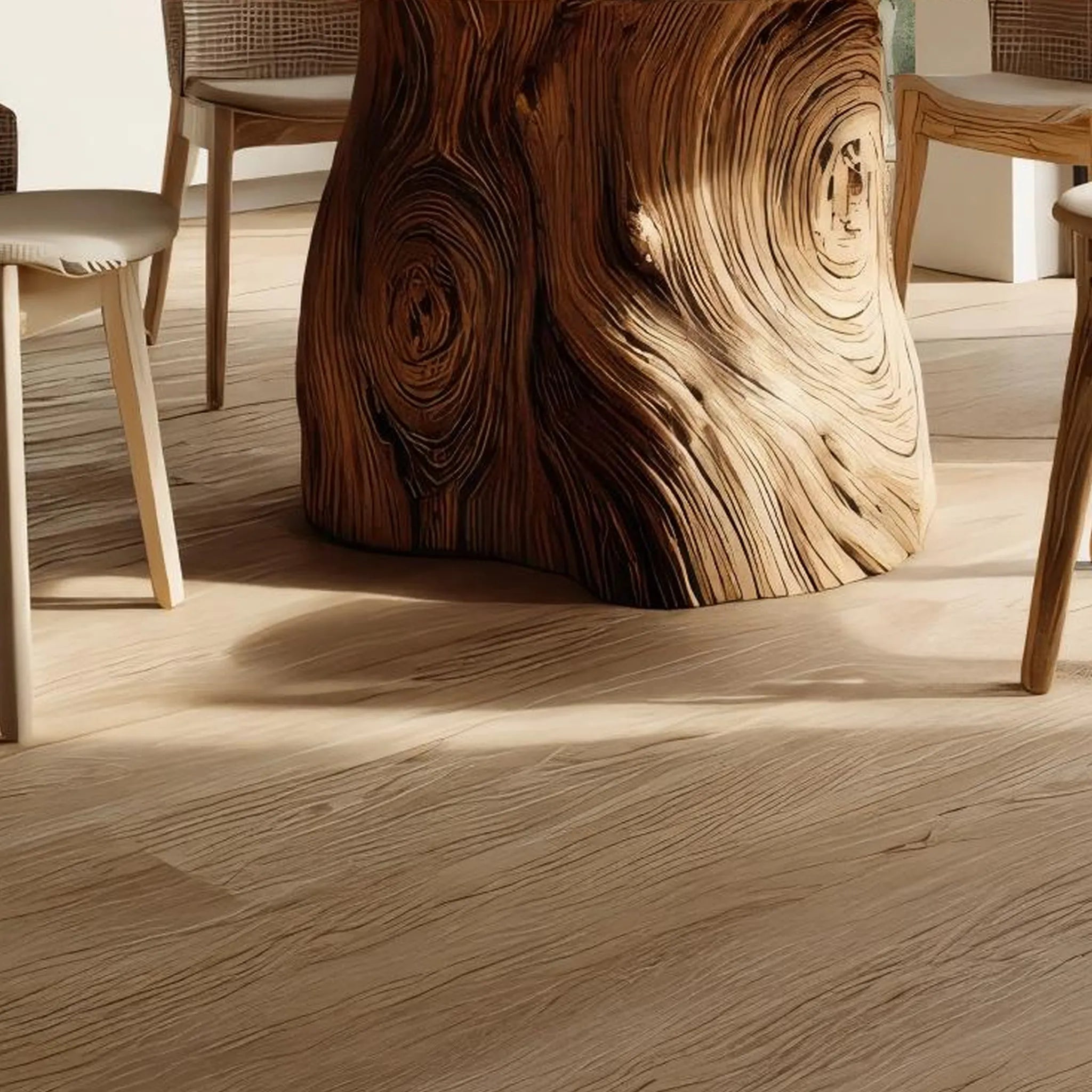 Tree-Trunk Wooden Dining Table for Organic Modern Homes - Image 4