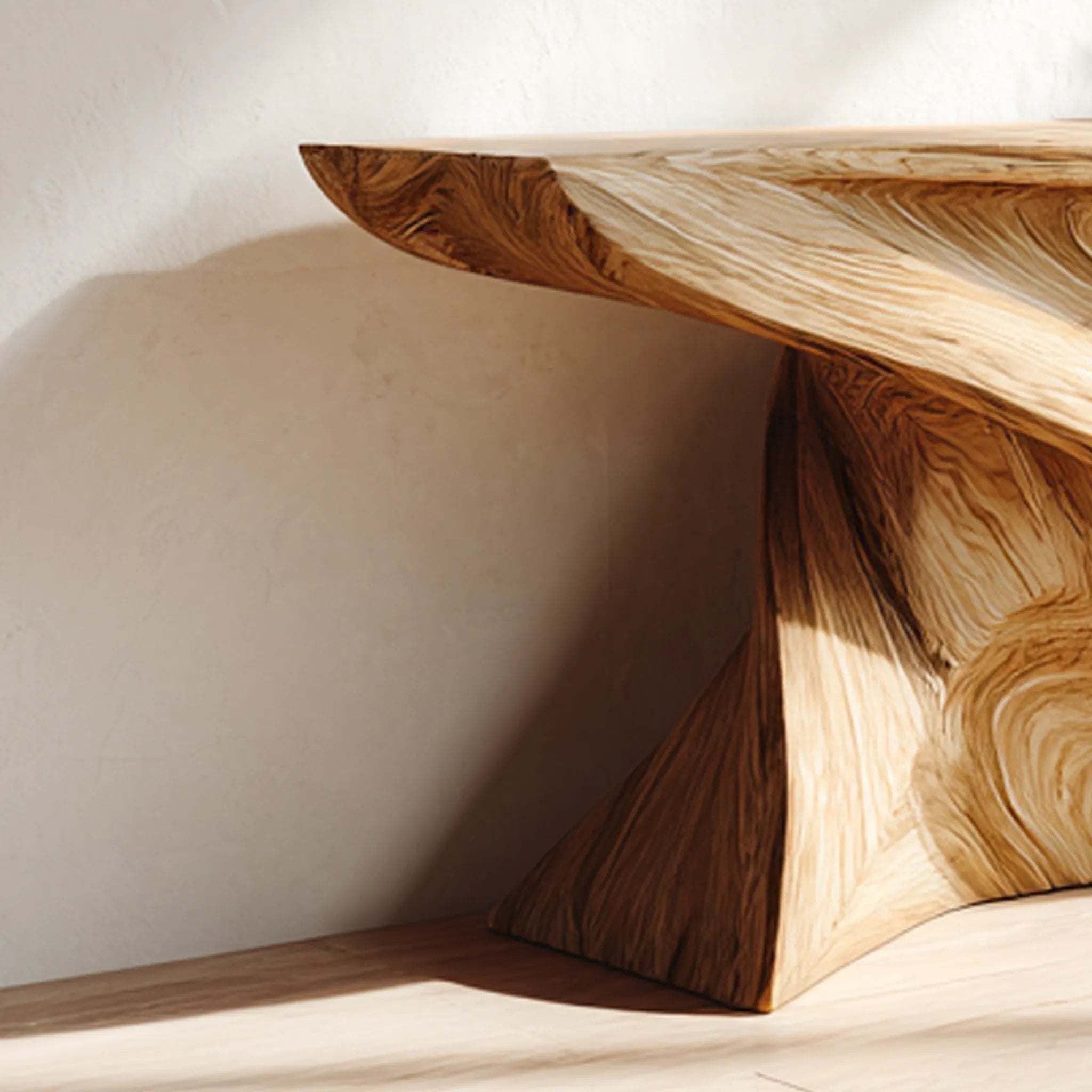 Twisted Wooden Console Table For Contemporary Entryways - Image 3